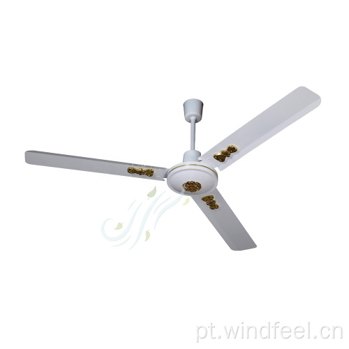 Lâminas de metal sólido de luxo de ponta 60 &quot;Flush Mount Instale AC DC Motor silencioso e ventilador de teto com economia de energia